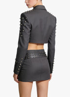 Suit Jacket and Pencil Skirt Two-Piece Set