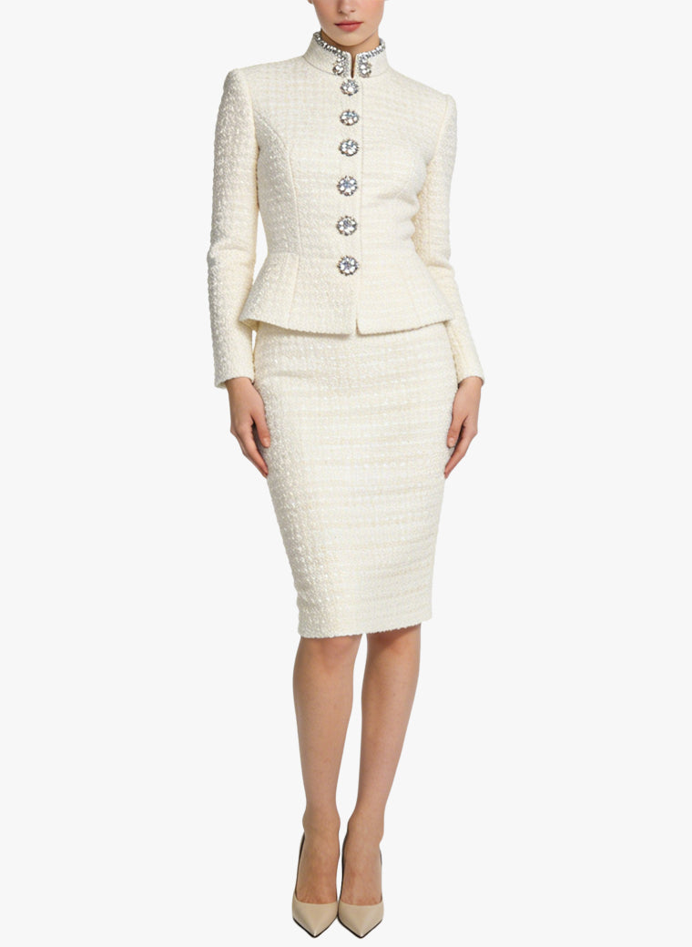 Women's Top and Pencil Skirt Two-Piece Set