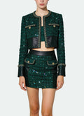 Women's High-Waisted Pencil Skirt Retro Two-Piece Set