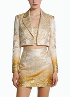 Women's Luxury Jacket and Skirt Two-Piece Set