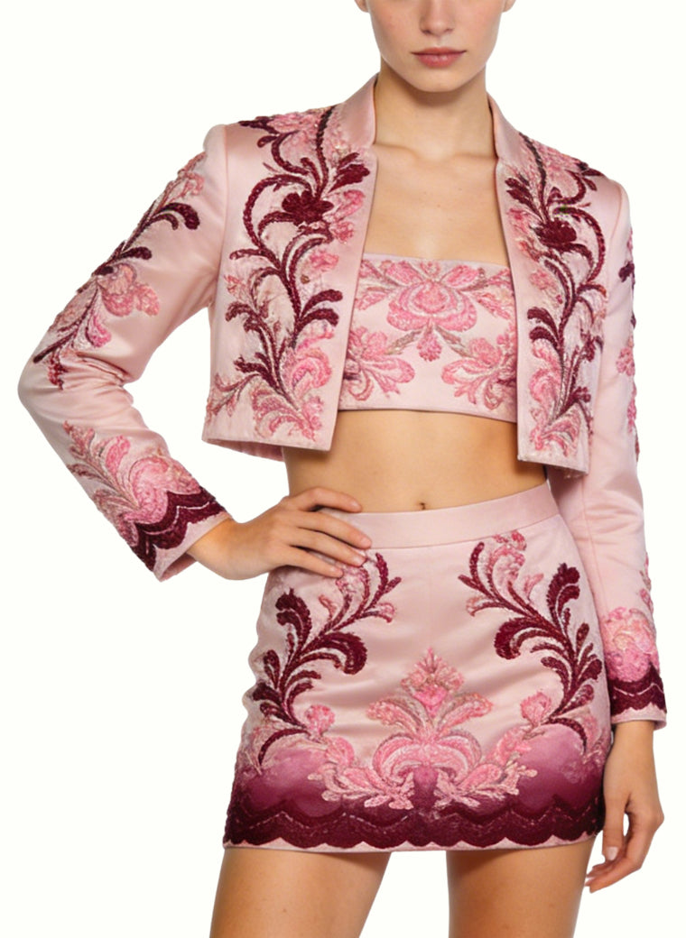 Women's Retro Embroidered Suit Set