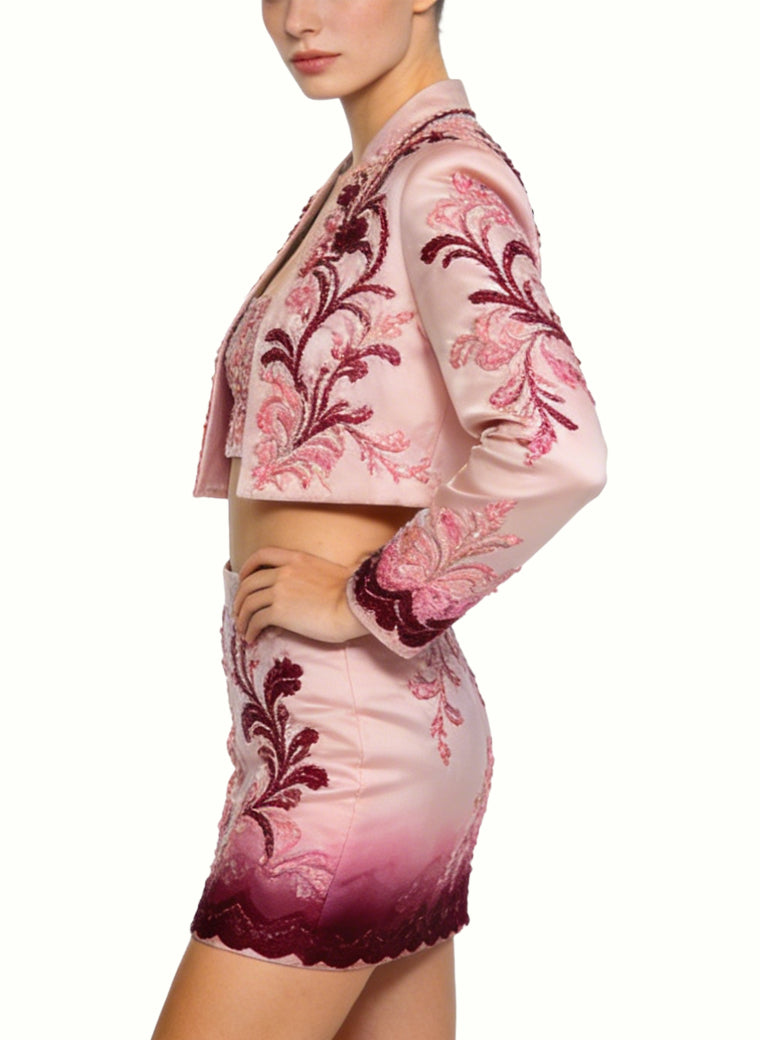 Women's Retro Embroidered Suit Set