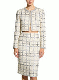 Round Neck Top and Pencil Skirt Retro Two-Piece Set