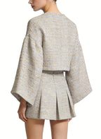 Round Neck Top and Skirt Casual Two-Piece Set