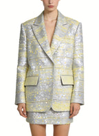 Suit Collar Jacket and Skirt Two-Piece Set