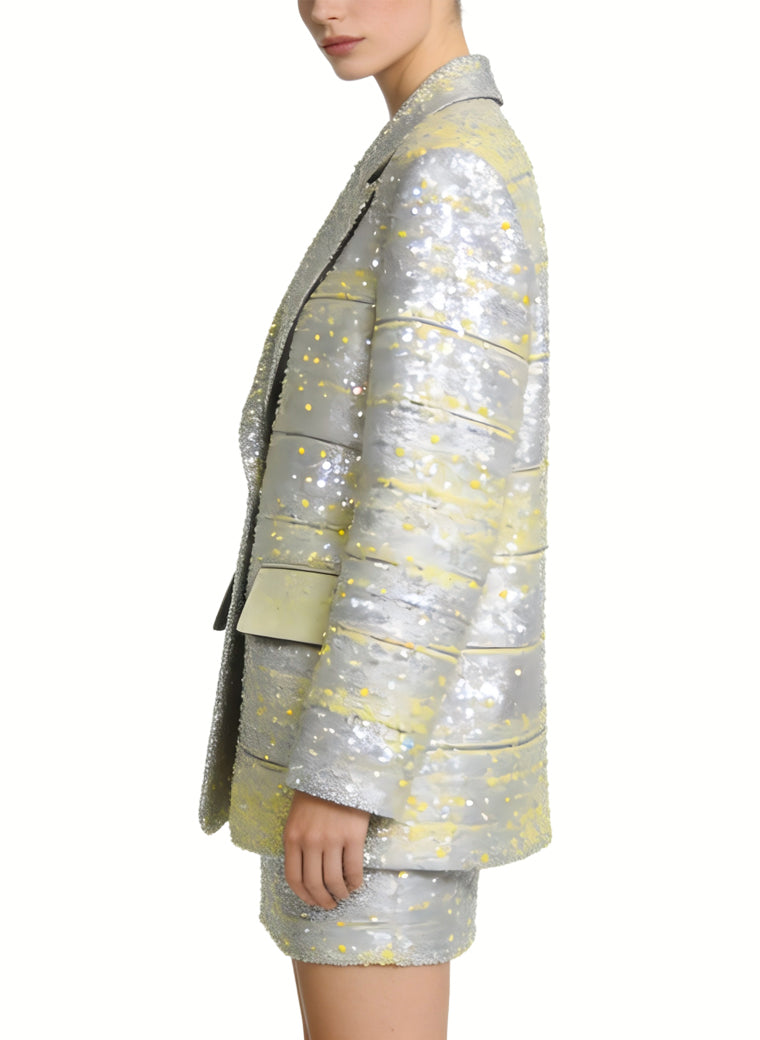 Suit Collar Jacket and Skirt Two-Piece Set