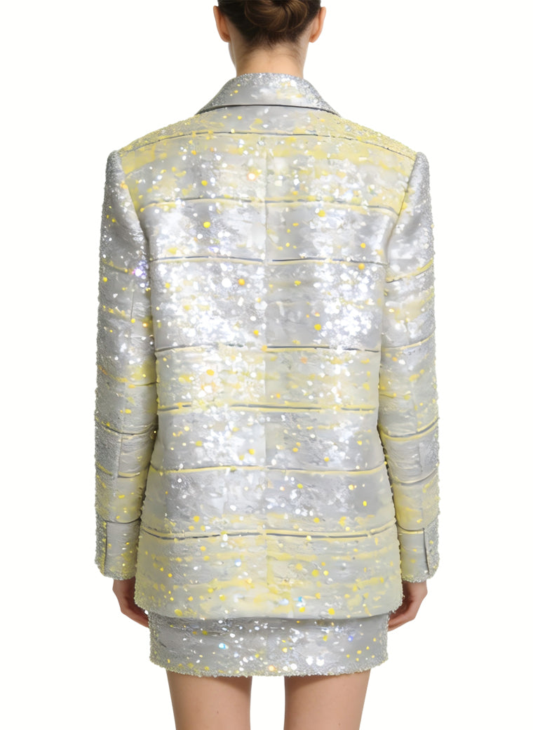 Suit Collar Jacket and Skirt Two-Piece Set