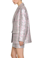 Suit Collar Jacket and High-Waisted Skirt Fashionable Two-Piece Set
