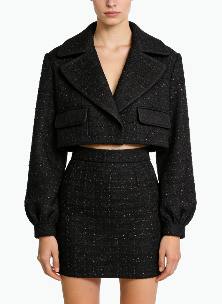 Fashionable Commuting Jacket and Skirt Two-Piece Set