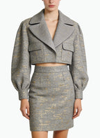 Elegant Commuting Jacket and Skirt Two-Piece Set