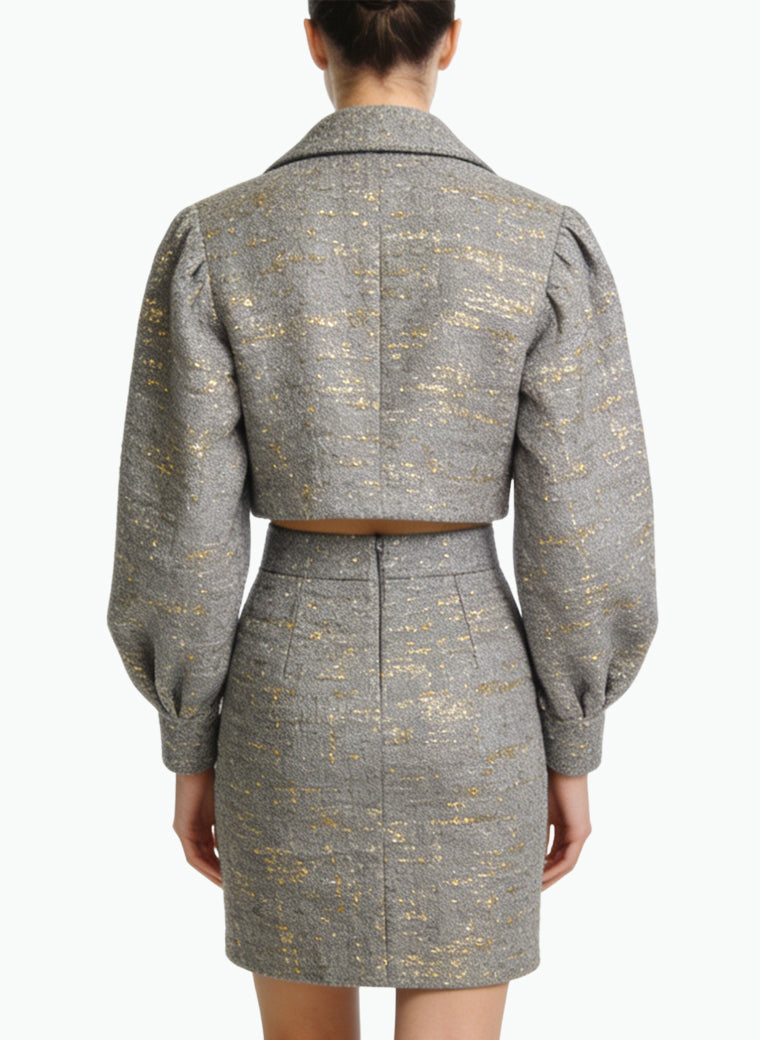 Elegant Commuting Jacket and Skirt Two-Piece Set