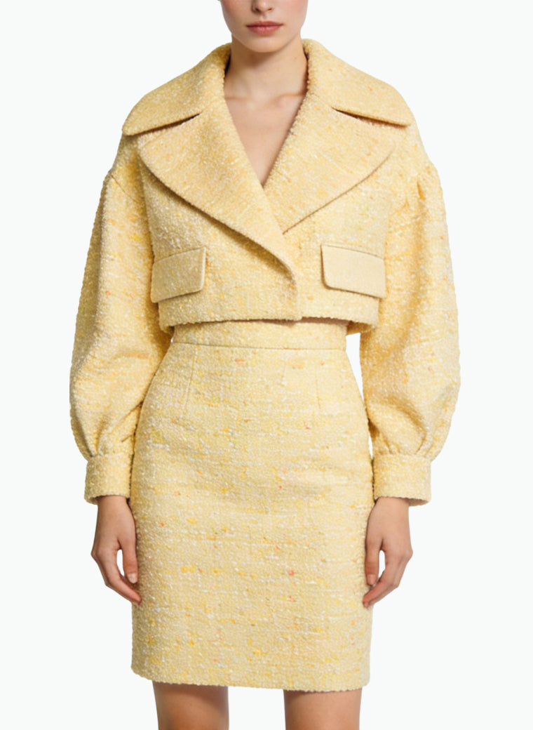 Fresh and Youthful Jacket and Skirt Two-Piece Set