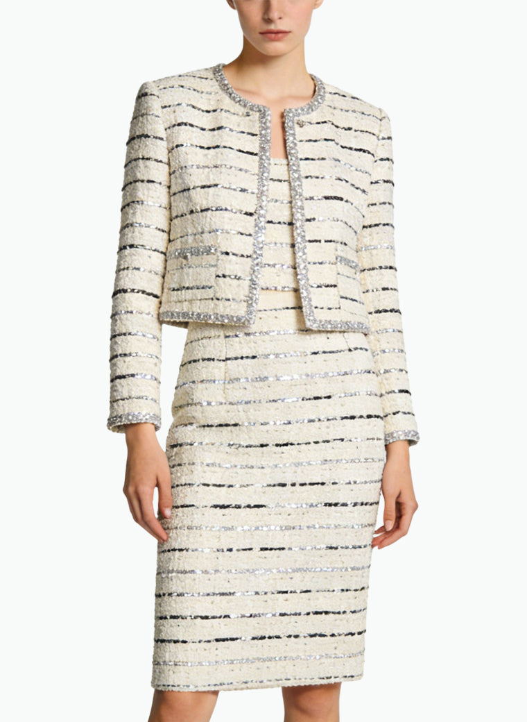 Luxury and Elegant Jacket and Skirt Two-Piece Set