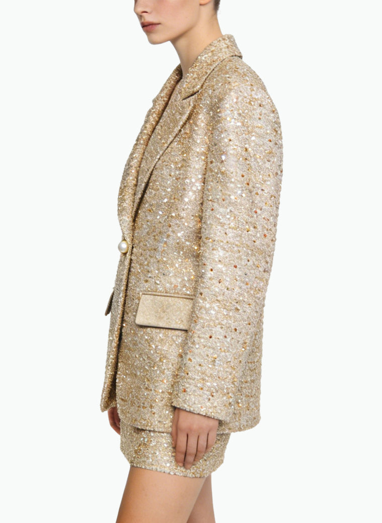 Powerful Party Jacket and Skirt Two-Piece Set