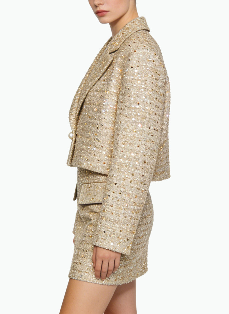Elegant Date Jacket and Skirt Two-Piece Set