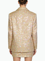 Rhinestone Luxurious Jacket and Skirt Two-Piece Set