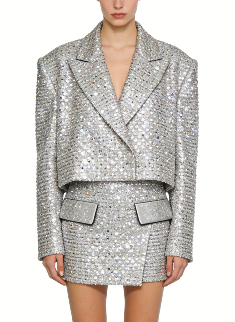 Elegant Commuter Two-Piece Jacket and Skirt Set