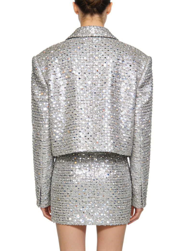 Elegant Commuter Two-Piece Jacket and Skirt Set