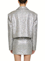 Elegant Commuter Two-Piece Jacket and Skirt Set
