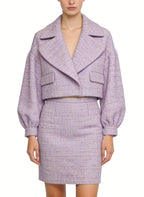 Gentle and Youthful Two-Piece Jacket and Skirt Set