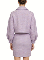 Gentle and Youthful Two-Piece Jacket and Skirt Set
