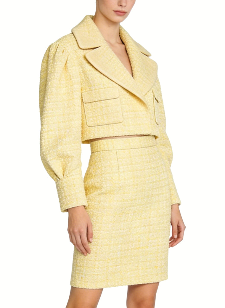 Sweet and Fresh Two-Piece Jacket and Skirt Set