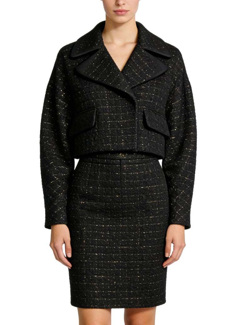 Versatile Commuter Two-Piece Jacket and Skirt Set