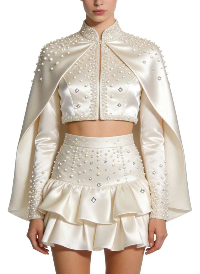 Evening Gown Two-Piece Jacket and Skirt Set