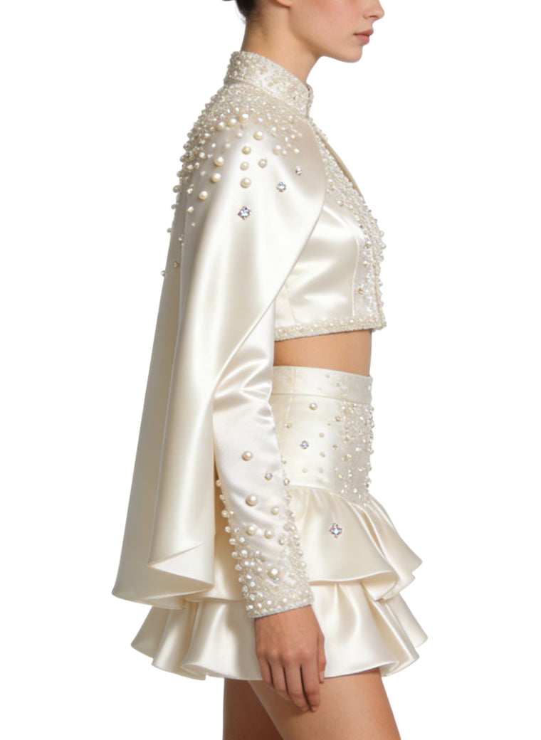 Evening Gown Two-Piece Jacket and Skirt Set