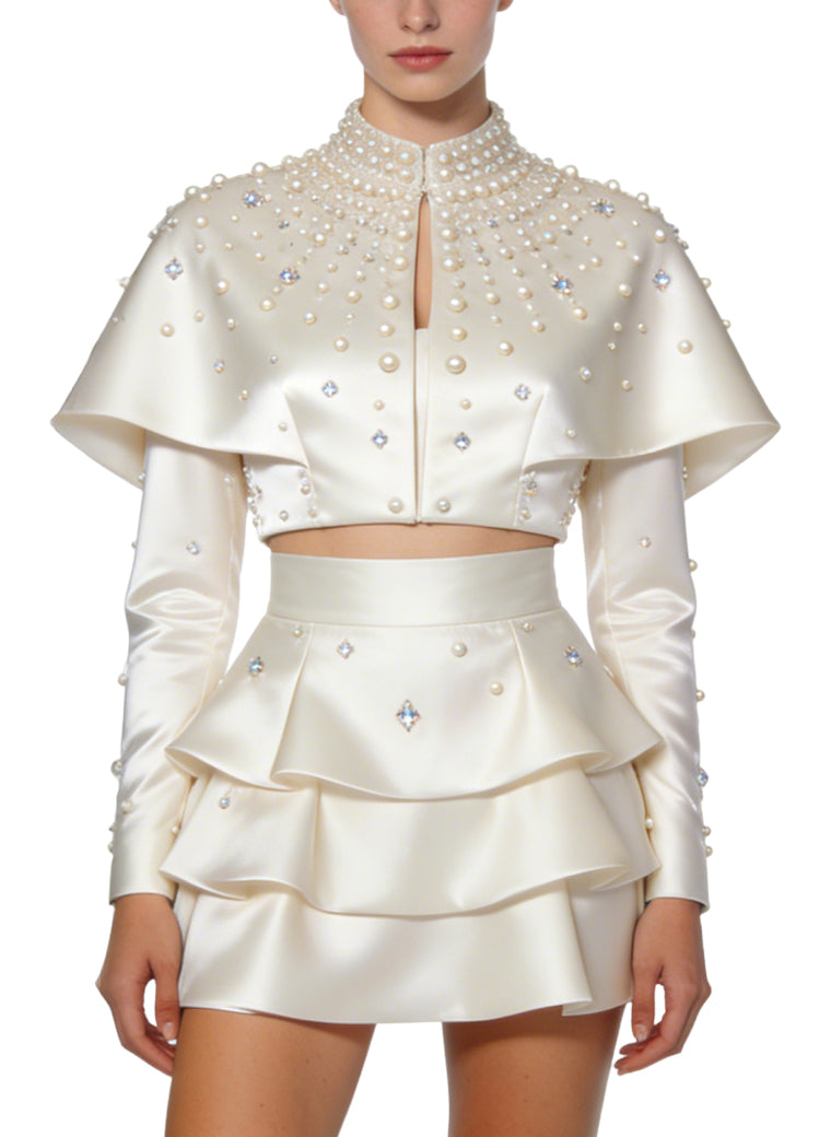 Exquisite Date Two-Piece Jacket and Skirt Set