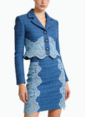 Suit Collar Jacket and A-Line Skirt Two-Piece Set