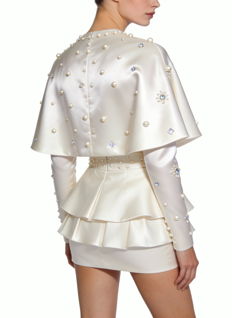Mature and Stylish Two-Piece Jacket and Skirt Set