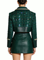 Channel-Style Two-Piece Jacket and Skirt Set