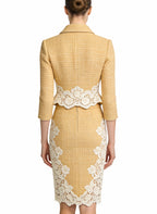 Women's Lapel Jacket and Pencil Skirt Two-Piece Set