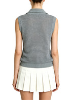 Women's Relaxed-Fit Half-Zip Cutout Top
